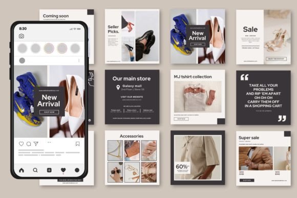 Download Clothing Fashion Instagram Post Template - Thin Collection