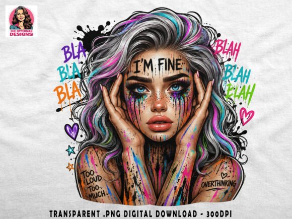 Download Im Fine Overthinking PNG | Neon Goth - Thin Collection